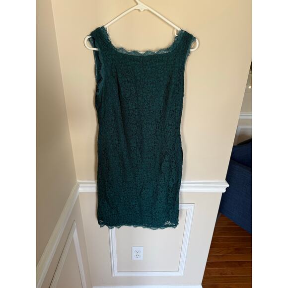 NWT Teal Full Lace Adrianna Papell Formal Cocktail Knee Length Summer Dress - Picture 2 of 11